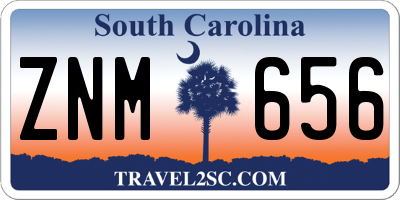 SC license plate ZNM656