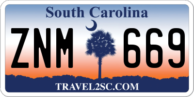 SC license plate ZNM669