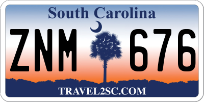 SC license plate ZNM676