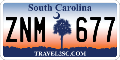 SC license plate ZNM677