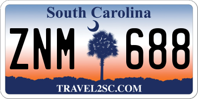 SC license plate ZNM688