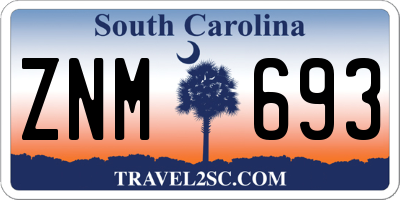 SC license plate ZNM693