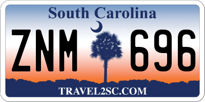 SC license plate ZNM696