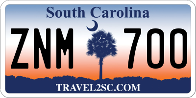 SC license plate ZNM700