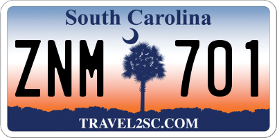 SC license plate ZNM701