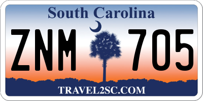 SC license plate ZNM705