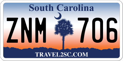 SC license plate ZNM706