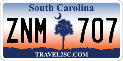 SC license plate ZNM707