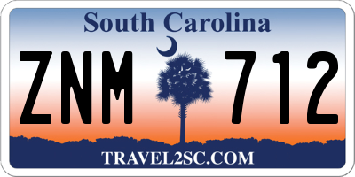 SC license plate ZNM712