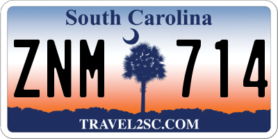 SC license plate ZNM714