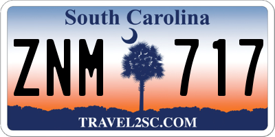 SC license plate ZNM717