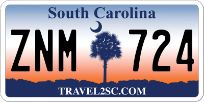 SC license plate ZNM724