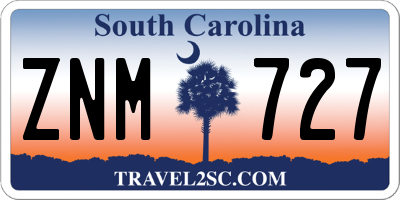 SC license plate ZNM727