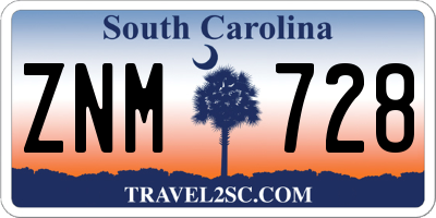 SC license plate ZNM728