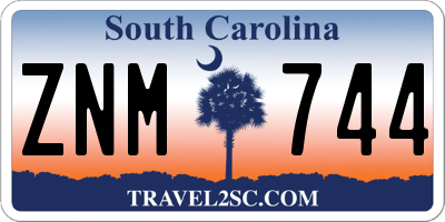 SC license plate ZNM744