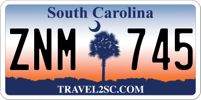 SC license plate ZNM745