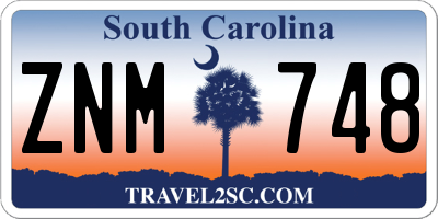 SC license plate ZNM748