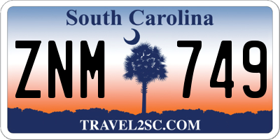 SC license plate ZNM749