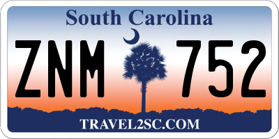 SC license plate ZNM752