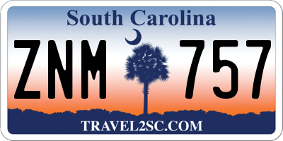 SC license plate ZNM757
