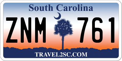 SC license plate ZNM761
