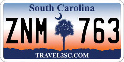 SC license plate ZNM763