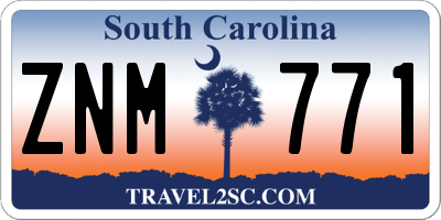 SC license plate ZNM771