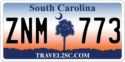 SC license plate ZNM773