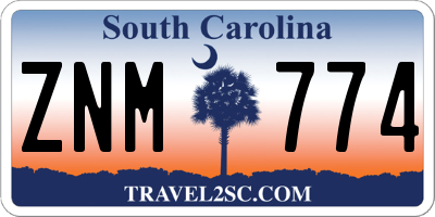 SC license plate ZNM774