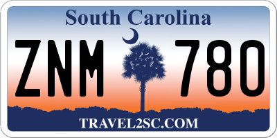SC license plate ZNM780