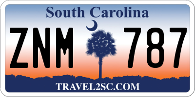 SC license plate ZNM787