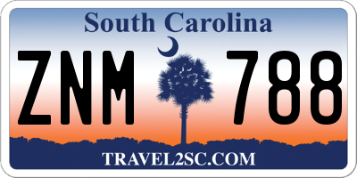 SC license plate ZNM788