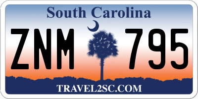 SC license plate ZNM795