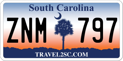 SC license plate ZNM797