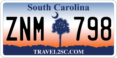 SC license plate ZNM798