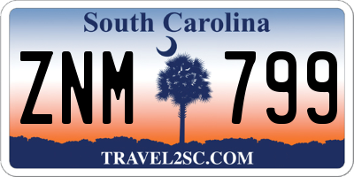 SC license plate ZNM799