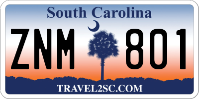 SC license plate ZNM801