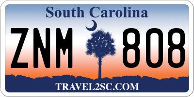 SC license plate ZNM808