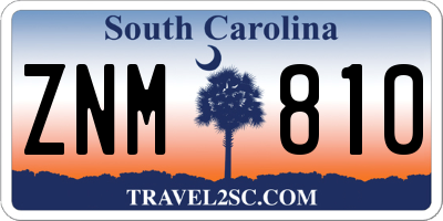SC license plate ZNM810