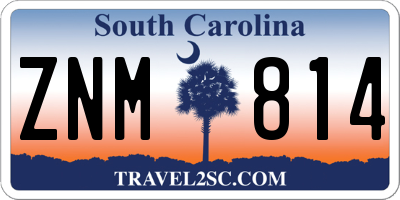SC license plate ZNM814