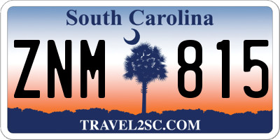 SC license plate ZNM815