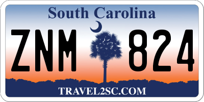 SC license plate ZNM824
