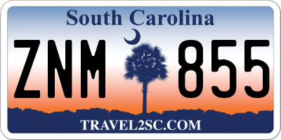 SC license plate ZNM855