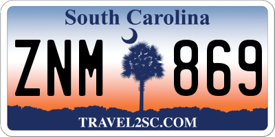 SC license plate ZNM869