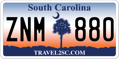 SC license plate ZNM880