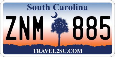 SC license plate ZNM885