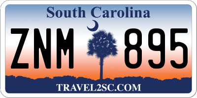SC license plate ZNM895