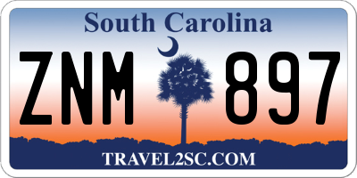 SC license plate ZNM897