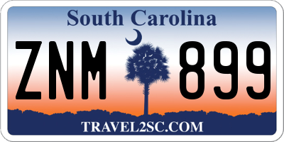 SC license plate ZNM899