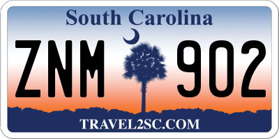 SC license plate ZNM902